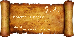 Thomasz Alberta névjegykártya